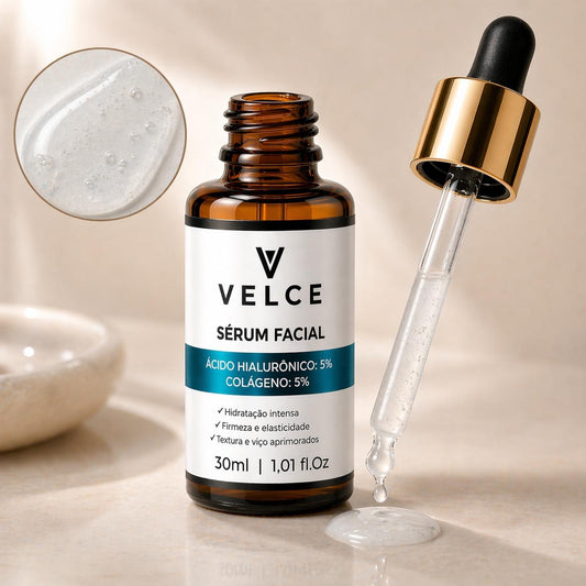 Sérum Facial Velce – Ácido Hialurônico 5% + Colágeno 5%