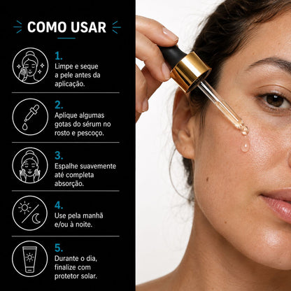 Sérum Facial Velce 5 em 1 – Retinol, Niacinamida, Hialurônico, Colágeno e Vitamina E