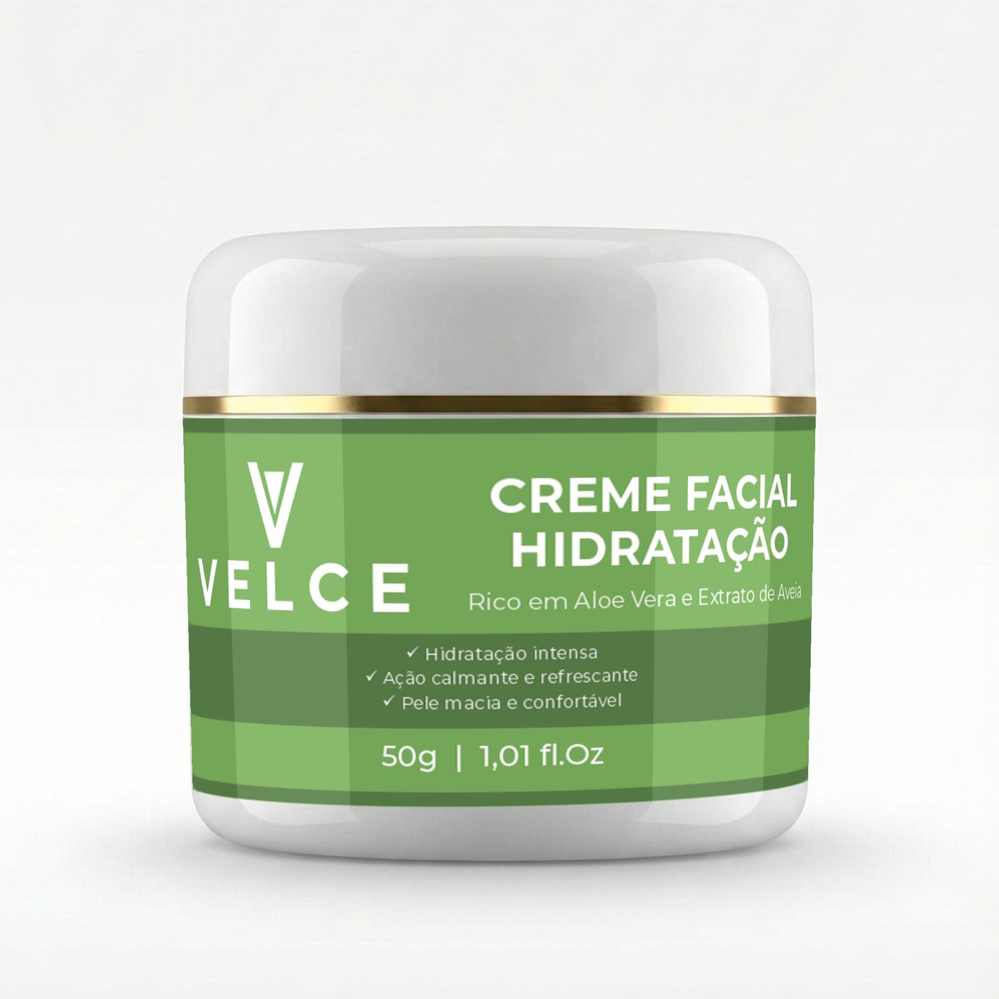 Creme Facial Aloe Vera e Extrato de Aveia