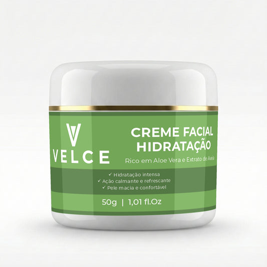 Creme Facial Aloe Vera e Extrato de Aveia