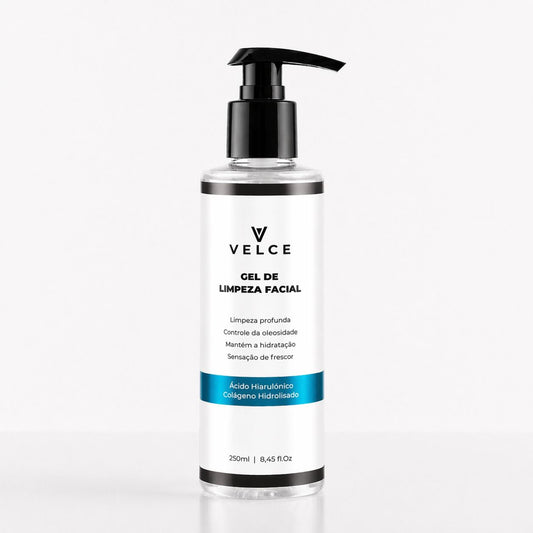 Gel de Limpeza Facial Velce 250ml – Limpeza Profunda com Ácido Hialurônico