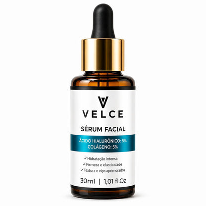 Sérum Facial Velce – Ácido Hialurônico 5% + Colágeno 5%