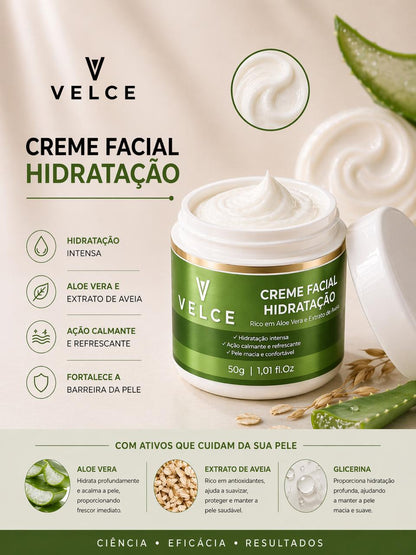 Creme Facial Aloe Vera e Extrato de Aveia