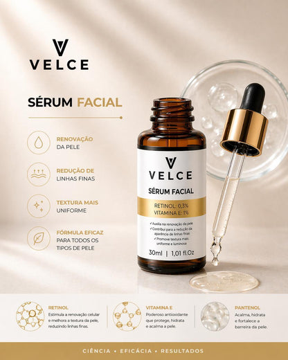 Sérum Facial Velce – Retinol 0,3% + Vitamina E 1%