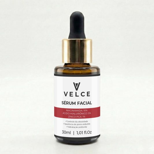 Sérum Facial Velce – Niacinamida 10% + Hialurônico 5% + Zinco PCA 1%